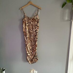 Leopard Print Slip Dress